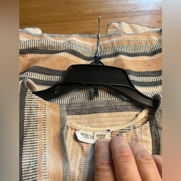 Rosetta Getty- Apron Wrap Halter Jacquard Stripe Sleeveless Tunic. Size 0 - Picture 5 of 9